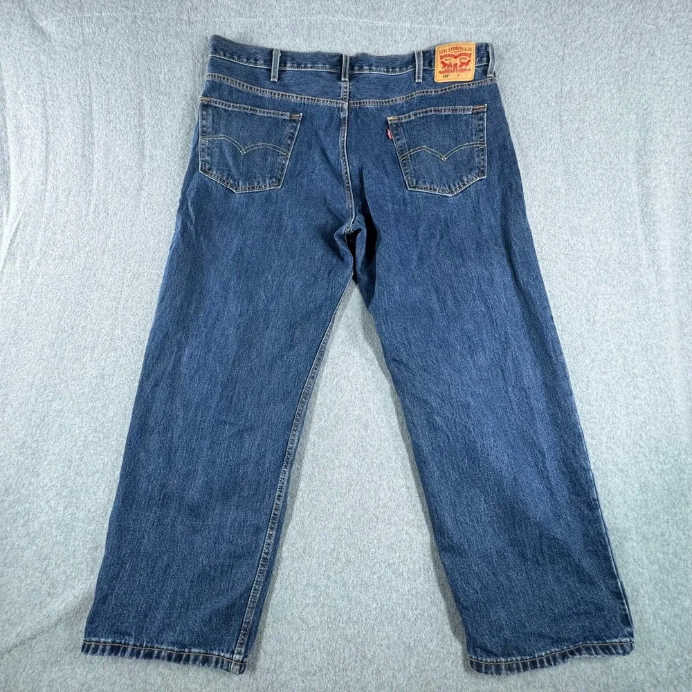 Levi 550 Jeans Mens 44x29 Medium Blue‎ Loose Pants Zip Straight Leg